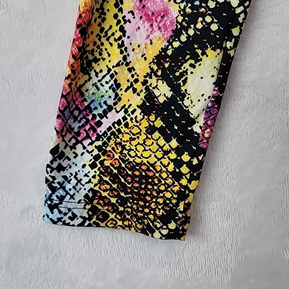 NWT Love J Women's Swimsuit Cover-up Open Front Size Sm Rainbow Snakeskin Beach - Picture 8 of 13